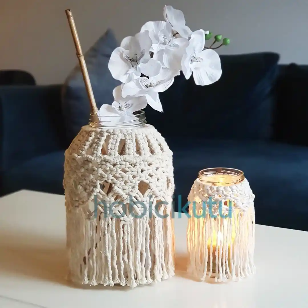 Makrome Kavanoz Mumlukları ile Evinize Şık ve Sıcak Bir Atmosfer Katın