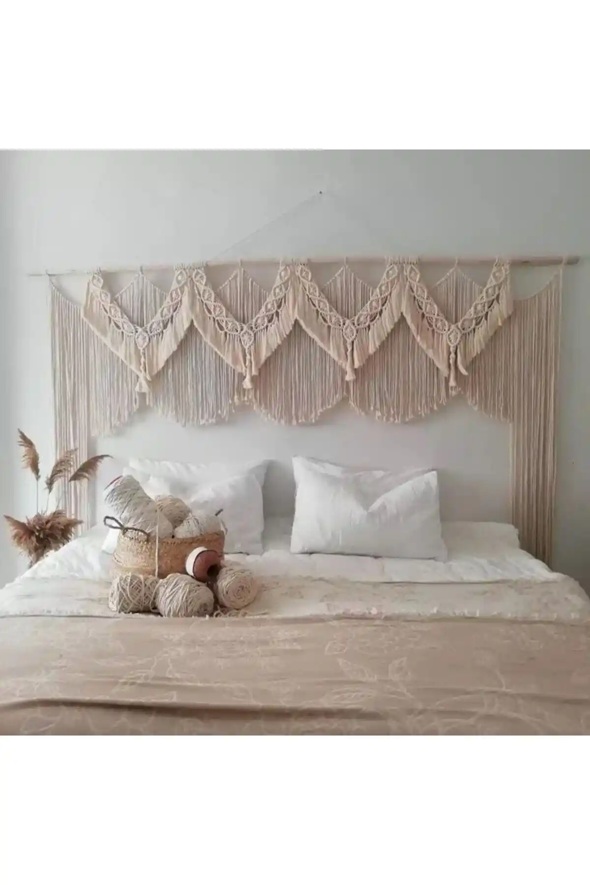 Makrome Yatak Başlığı Dekorasyonda Şıklık ve Konforu Bir Arada Sunar