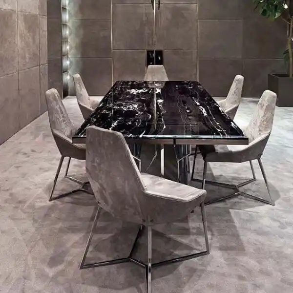 Metal Ayaklı 6 Kişilik Masa Takımıyla Modern ve Şık Dekorasyon Çözümleri