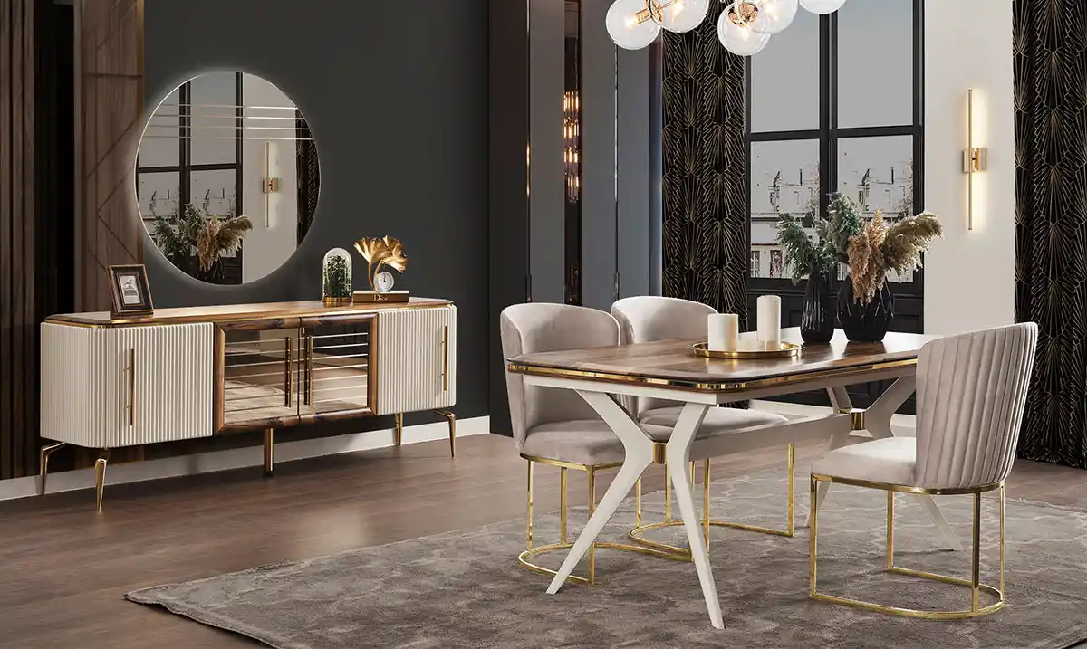 Metal Ayaklı Yemek Odası Takımlarıyla Modern ve Şık Dekorasyonlar