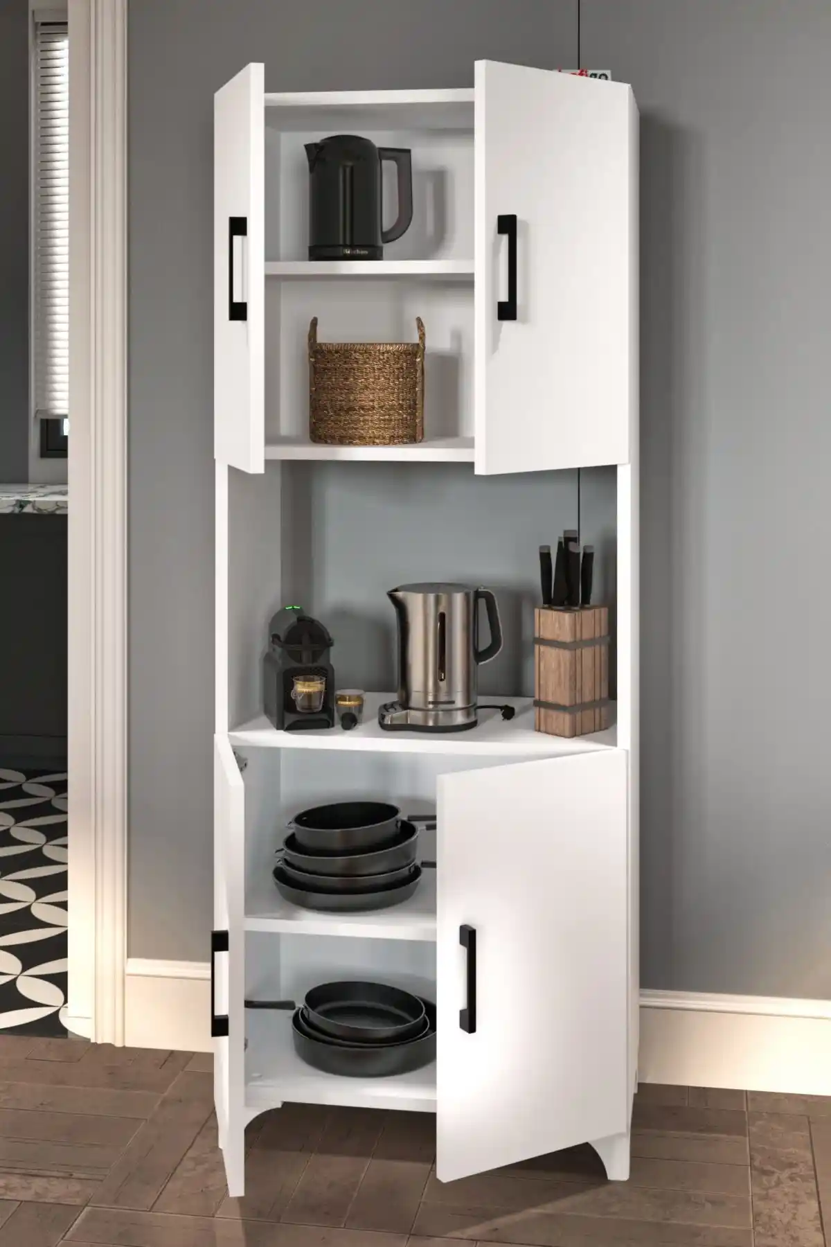 Mutfak Erzak Dolabı Dekorasyonunda Estetik ve Fonksiyonelliğin Uyumuyla Modern Tasarımlar