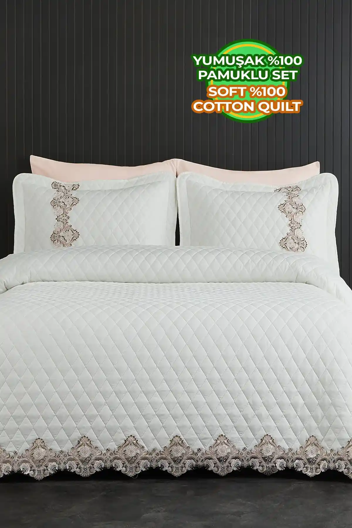 100 Pamuk Oranına Sahip Çift Kişilik Yatak Örtüsü ile Estetik ve Konfor Bir Arada