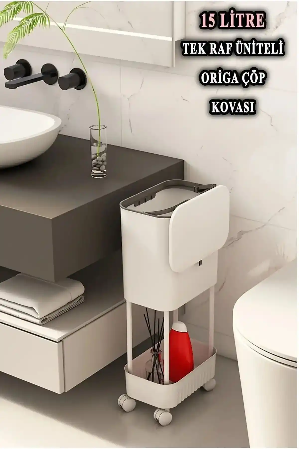 15 Litre Ayaklı Pratik Çöp Kovası: Modern Ev ve Ofisler İçin Ergonomik ve Hijyenik Çözüm