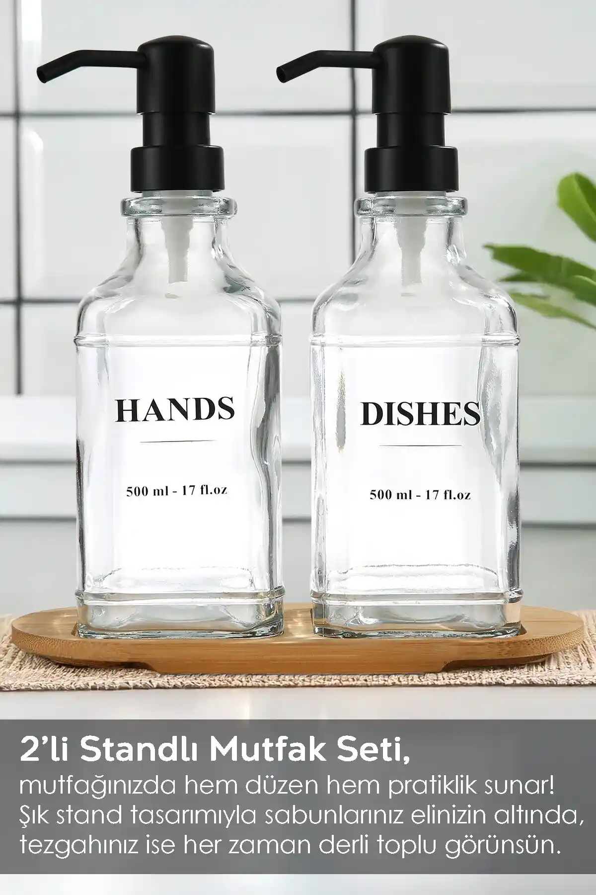 2’li Cam Sıvı Sabunluklar Ev Dekorasyonunda Fonksiyonellik ve Estetik Uygun Seçenekler