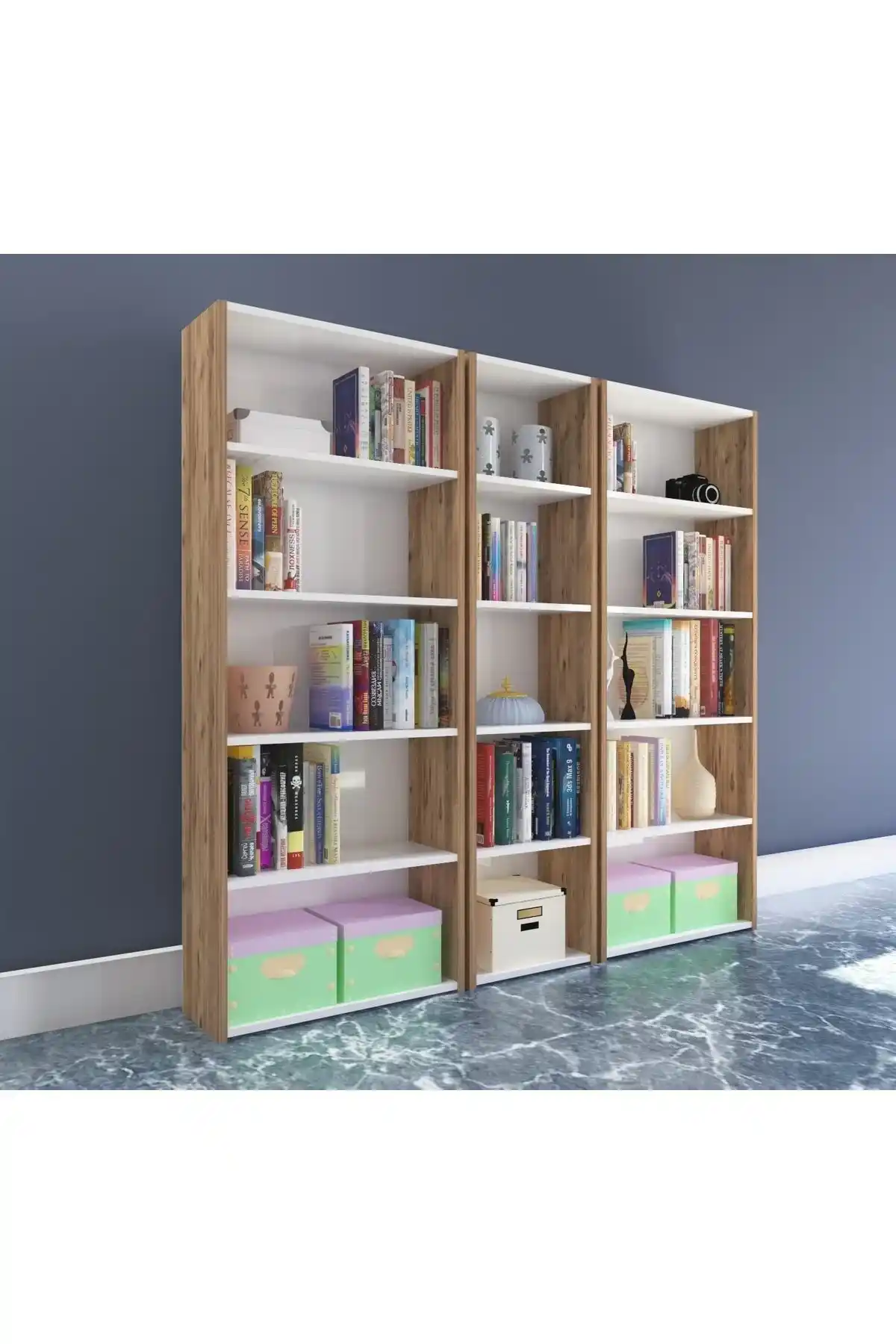 3'lü Arkalıklı Kitaplık Mobilya Setleri: Modern ve Fonksiyonel Tasarım Seçenekleri