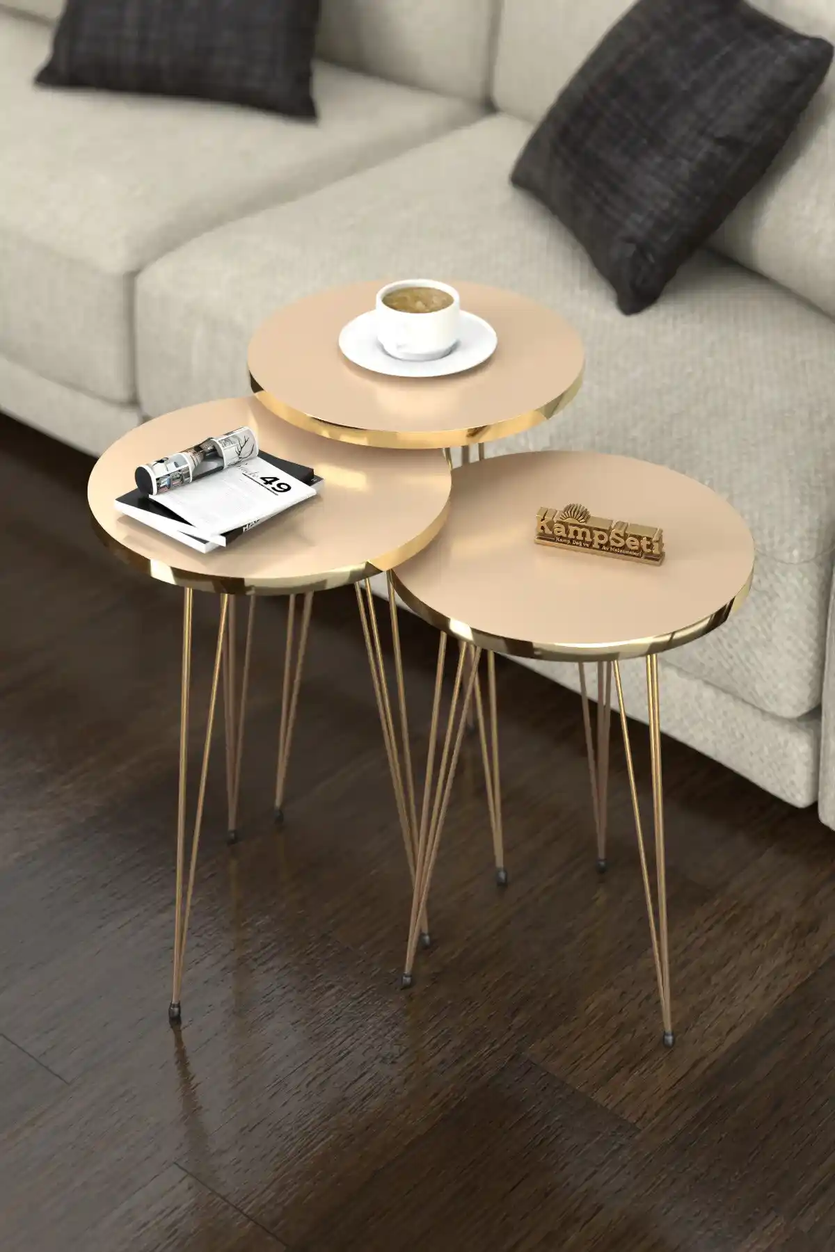 3'lü Kompakt Zigon Sehpa Setleri: İşlevsellik ve Estetiğin Modern Buluşması