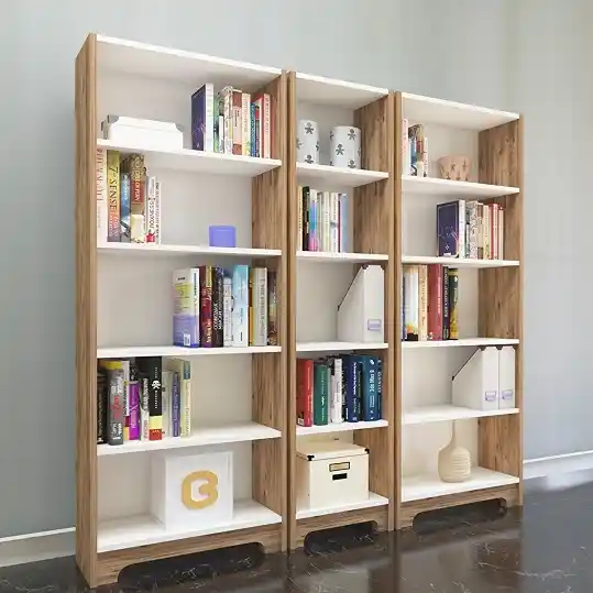 3'lü ve 5'li kitaplık modelleri: Fonksiyonellik ve estetiğin uyumuyla yaşam alanlarını zenginleştirir