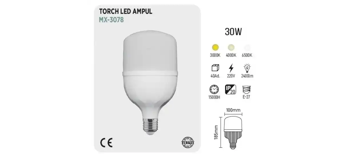30W LED Ampuller ile Modern ve Enerji Verimli Aydınlatma Çözümleri