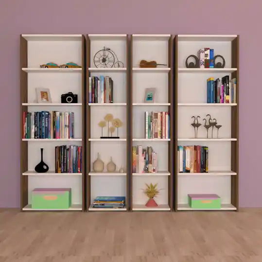 4'lü ve 5'li arkalıklı kitaplıklar: Fonksiyonellik ve estetiğin uyumu