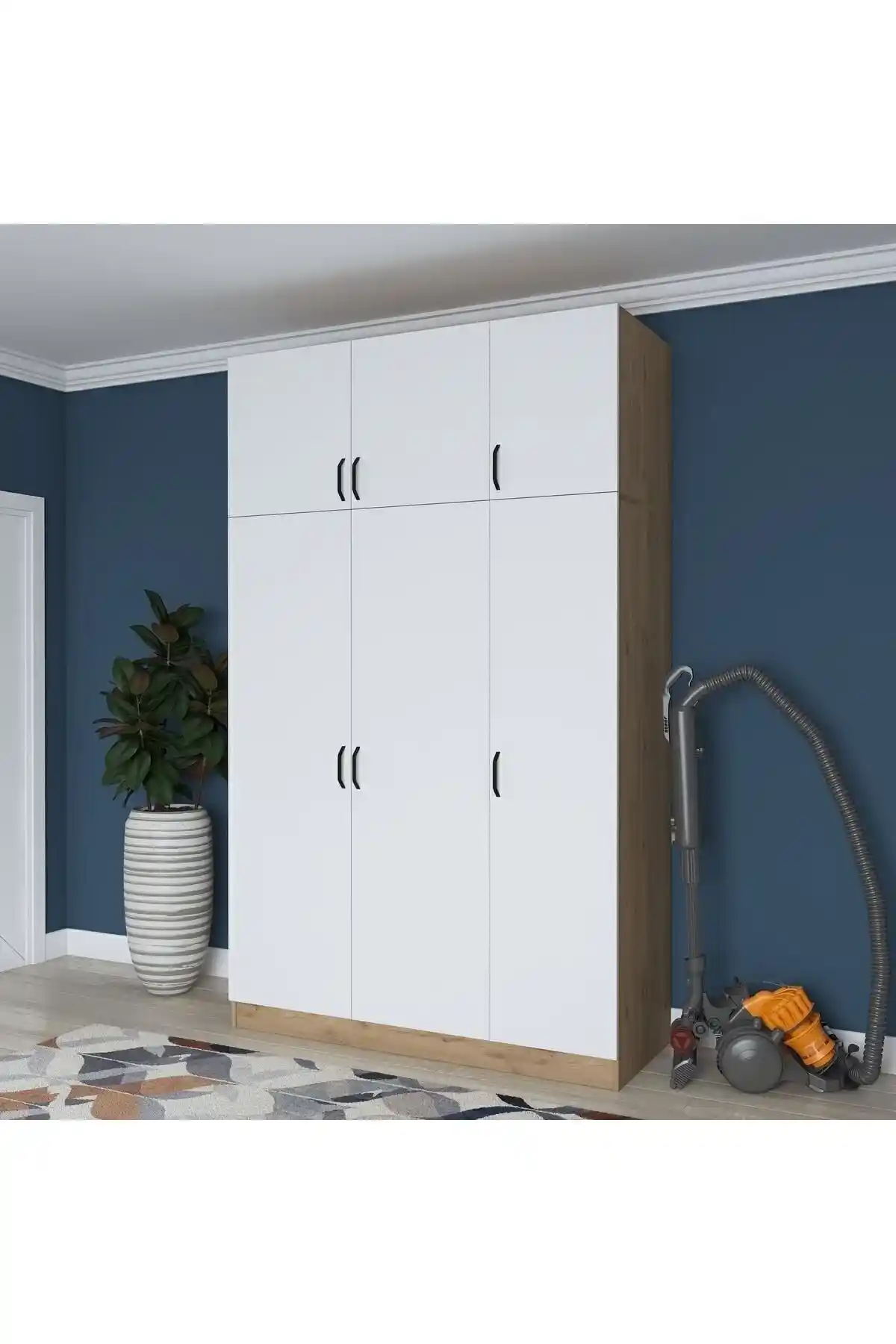 6 Kapaklı 10 Raflı Yük Dolabı: Fonksiyonellik ve Estetik Birlikte Sunan Depolama Çözümü