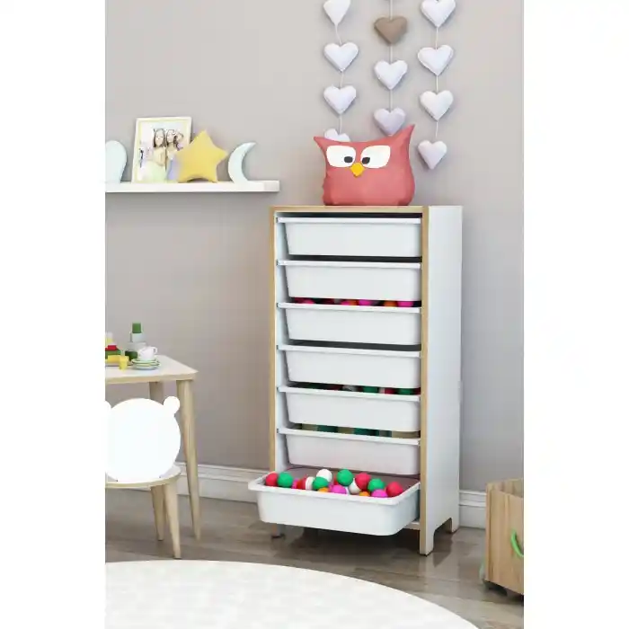 7 Sepetli Ev Dolabı: Çok Amaçlı ve Estetik Depolama Çözümü