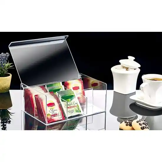 Akrilik 6 Bölmeli Çay Kutusu: Mutfak Düzeninde Şıklık ve Fonksiyonellik Sağlayan Çözüm