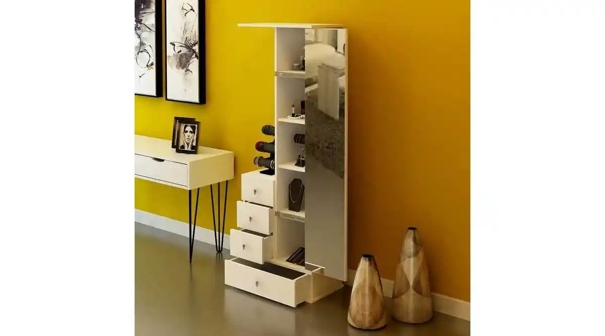 Aksesuar Dolabı Aynalı ve Çekmeceli Tasarımın Fonksiyonellik ve Estetik Avantajları