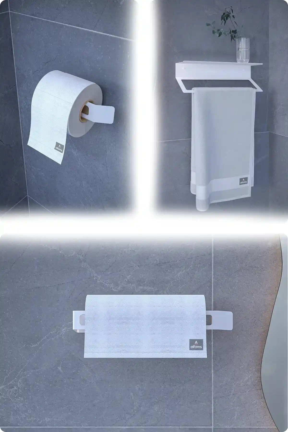 Alfams Metal Tuvalet Kağıdı Rafı: Dayanıklı ve Estetik Banyo Depolama Çözümü