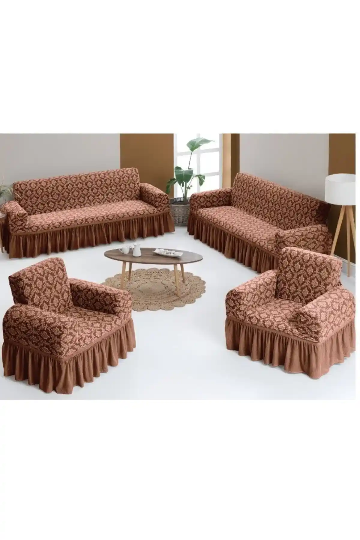 Arlisa Arisoy 3+3+1 Koltuk Örtüsü Takımı: Dayanıklı ve Estetik Ev Dekorasyonu Çözümü