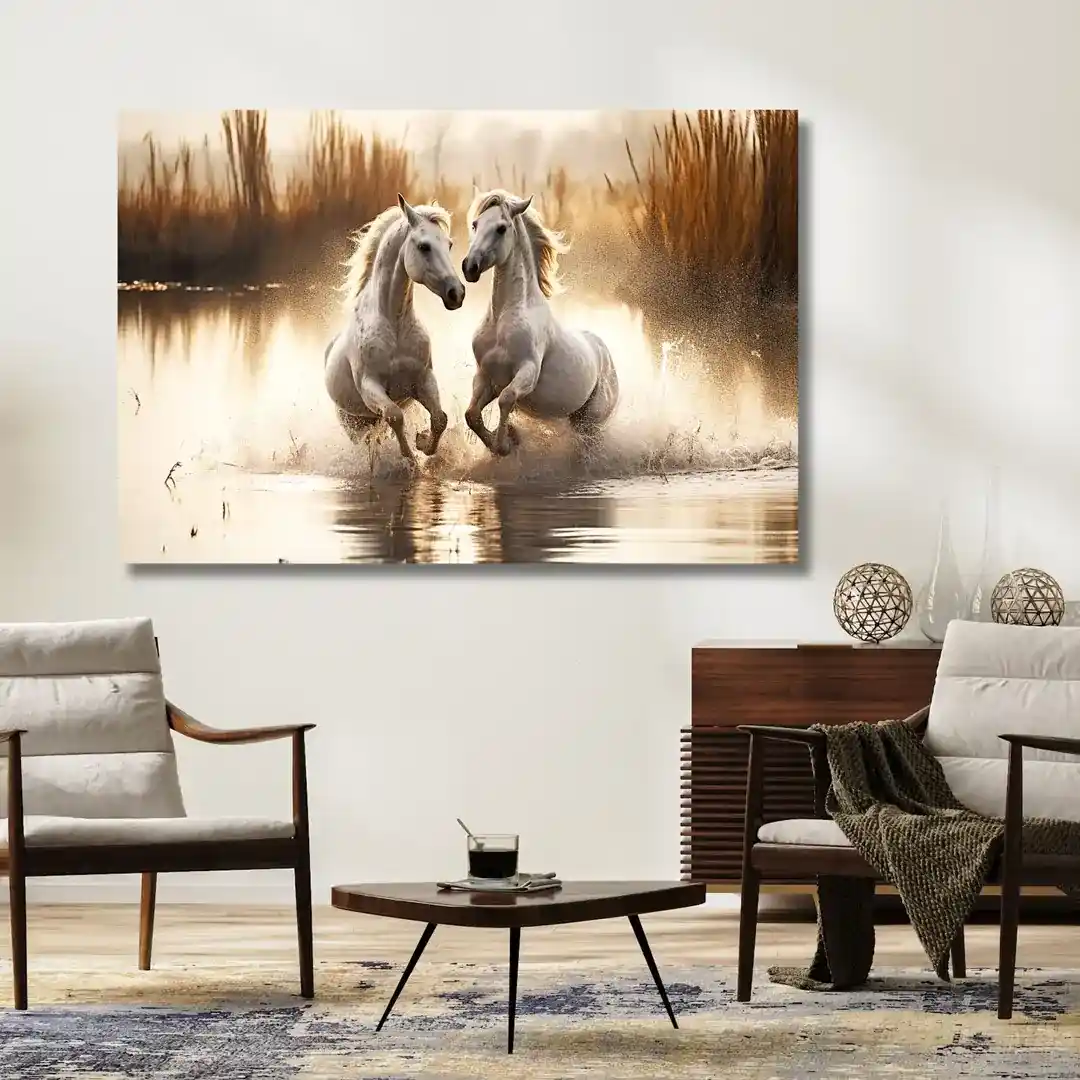 Asil Atlar Temalı Kanvas Baskılar ile Dekorasyonda Güç ve Asalet Yaratın