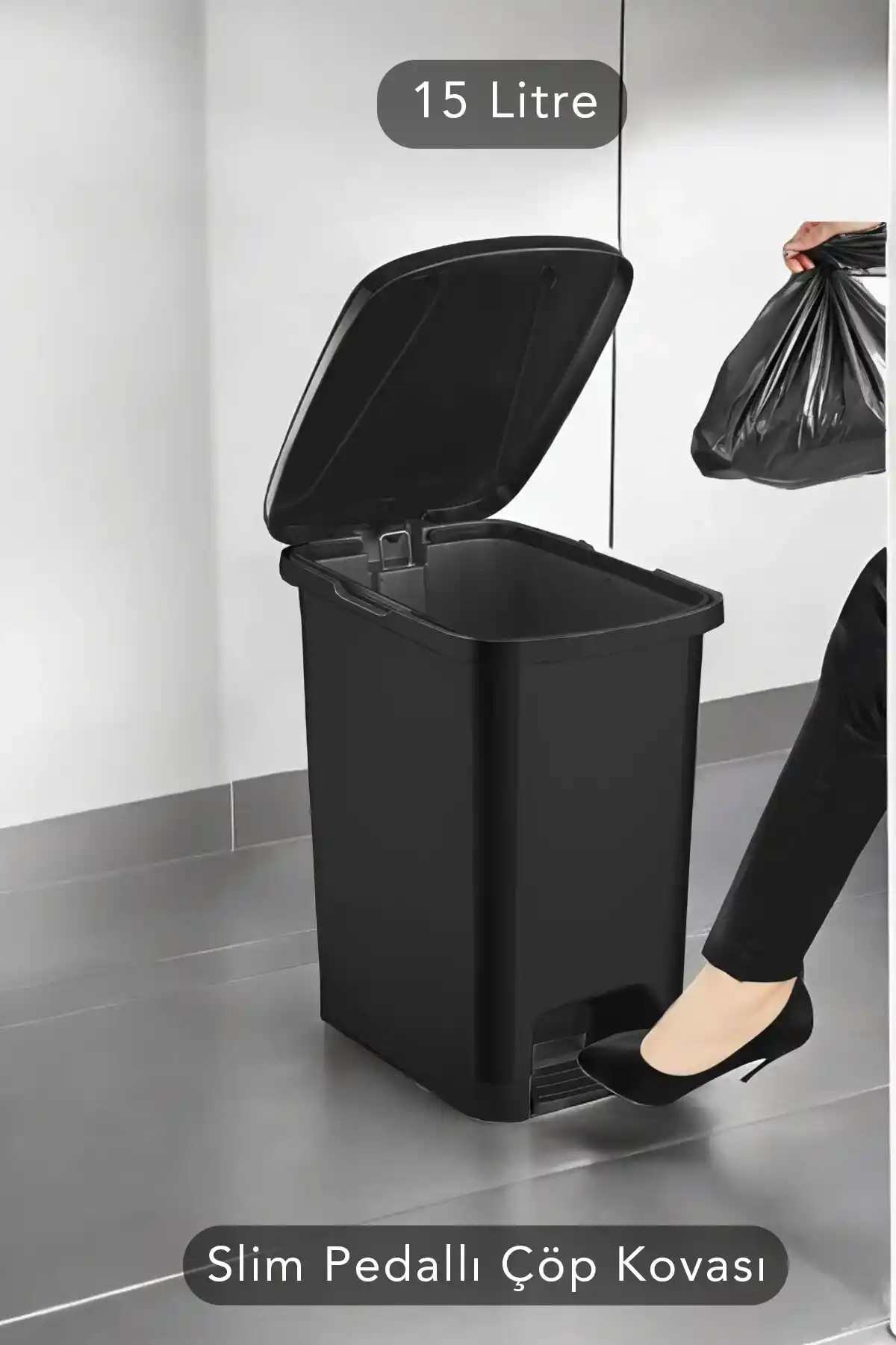 Ayak Pedallı 15 Litre Çöp Kovası: Pratik ve Hijyenik Atık Yönetimi Çözümü