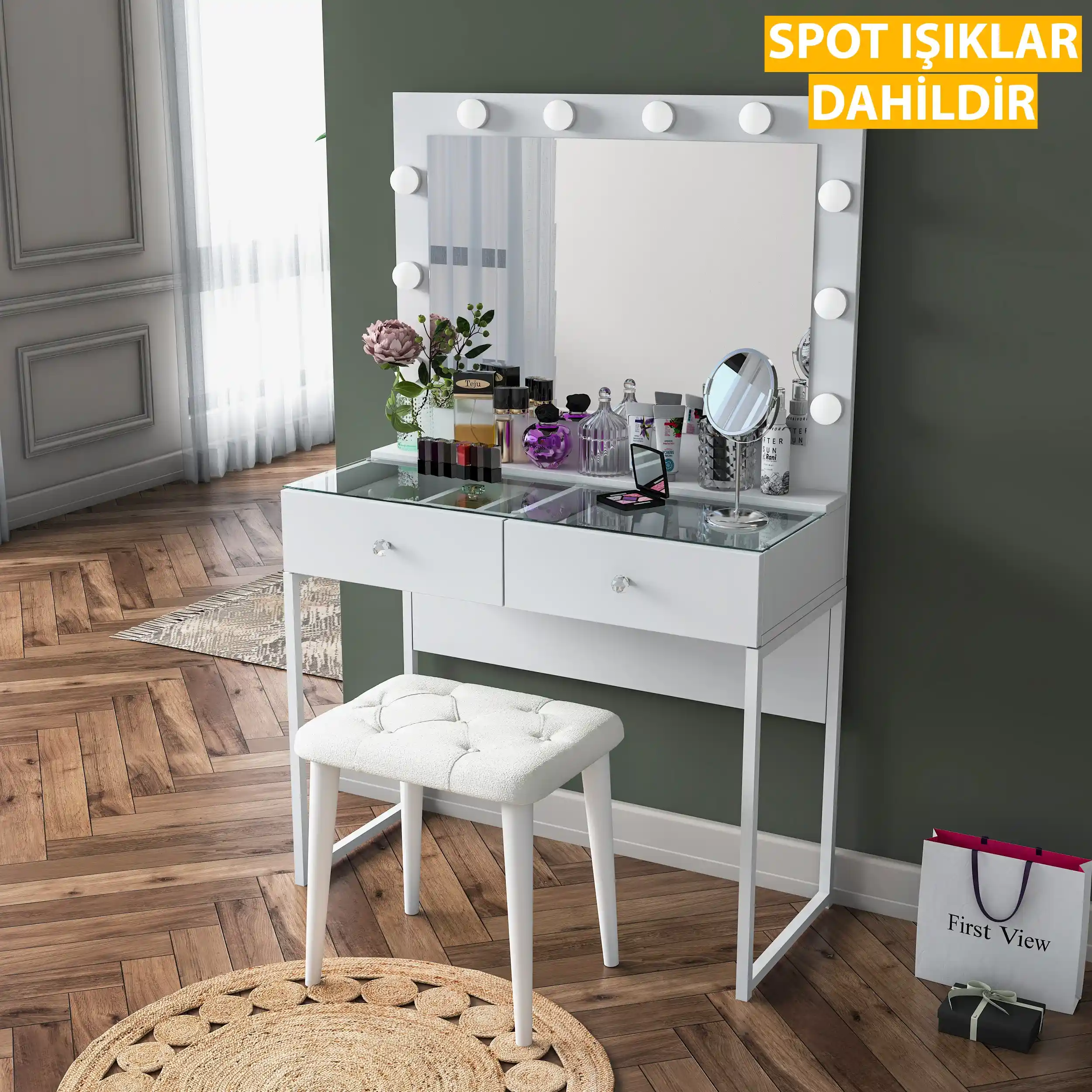 Aynalı Işıklı Makyaj Masaları: Estetik ve Fonksiyonelliğin Birleştiği Modern Çözümler