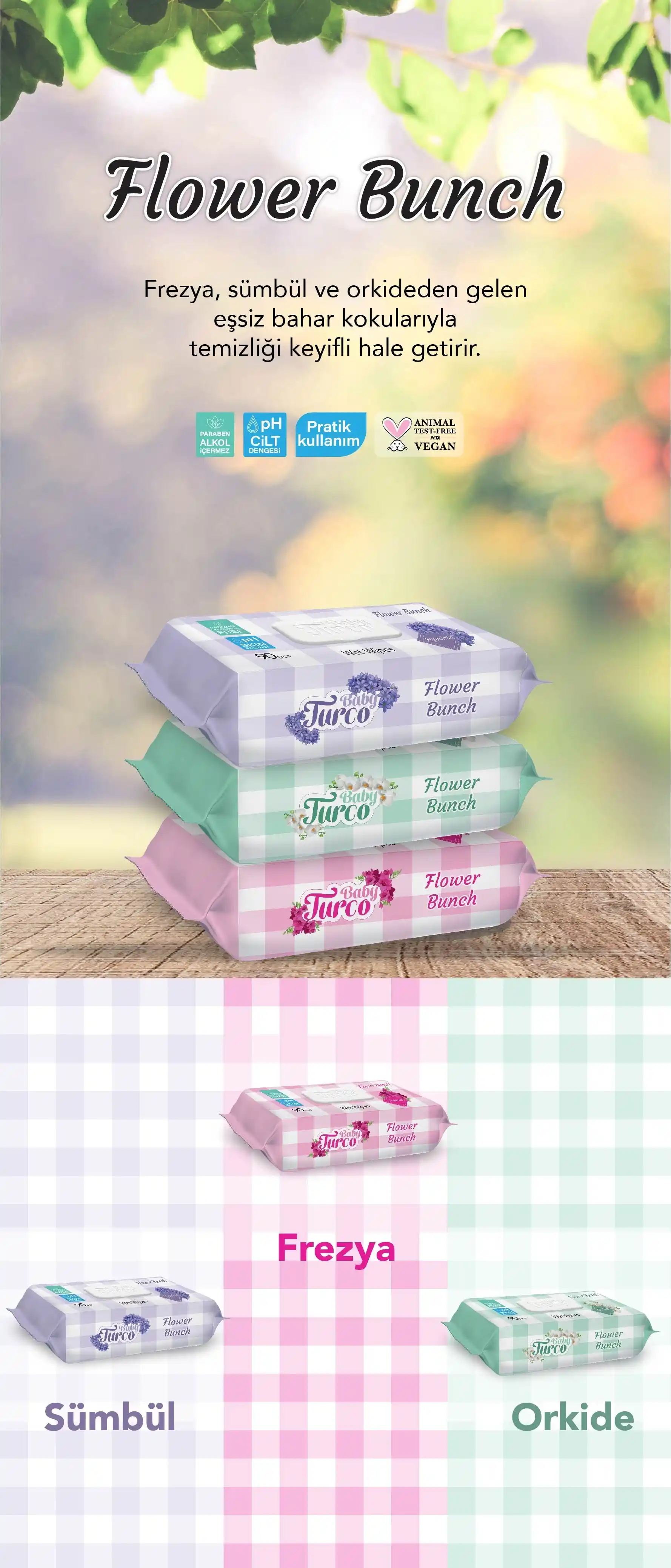 Baby Turco Çiçek Buketi Tasarımlı Islak Havlularının Estetik ve Fonksiyonel Değeri