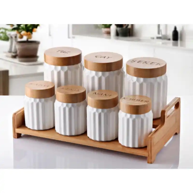 Bambu Baharat Setleri ile Modern ve Doğal Mutfak Dekorasyonu Seçenekleri