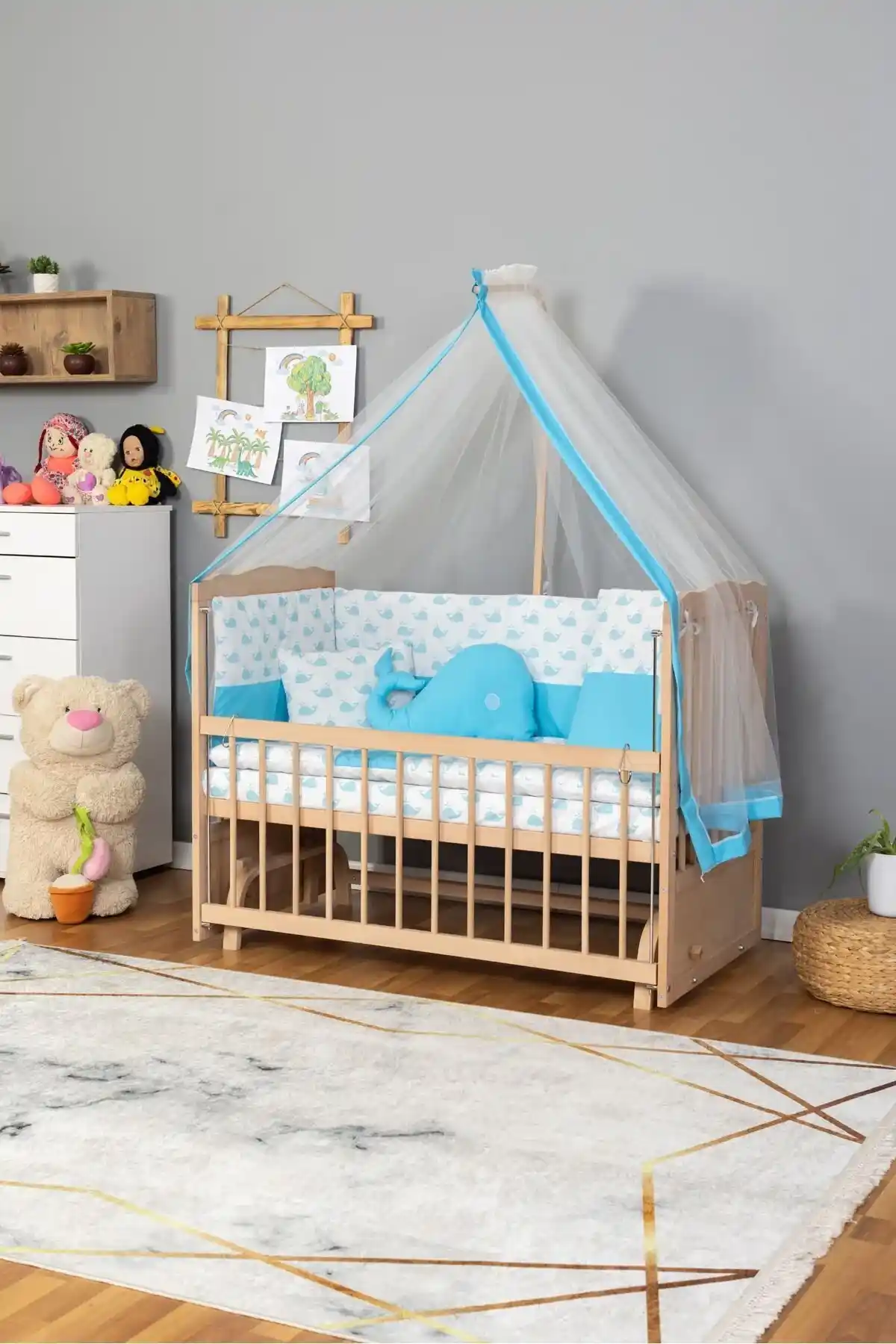 Bamgidoo Ahşap Bebek Yatağı: Güvenli ve Estetik Tasarım ile Bebek Odası Dekorasyonu