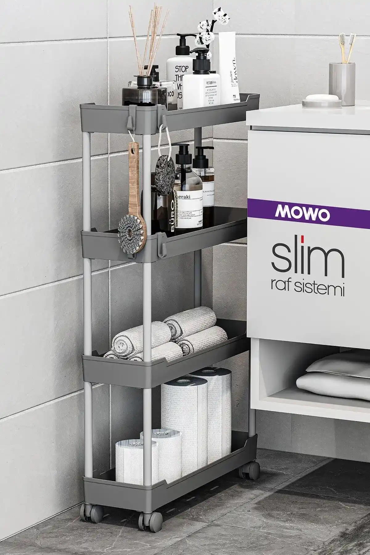 Banyo Düzeninde Tekerlekli Rafların Kullanımı ve Avantajları