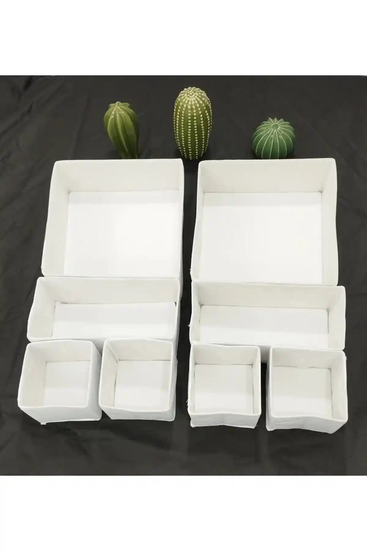 Beyaz 8'li Çekmece İç Düzenleyici Seti ile Ev ve Ofis Düzeninizi Optimize Edin