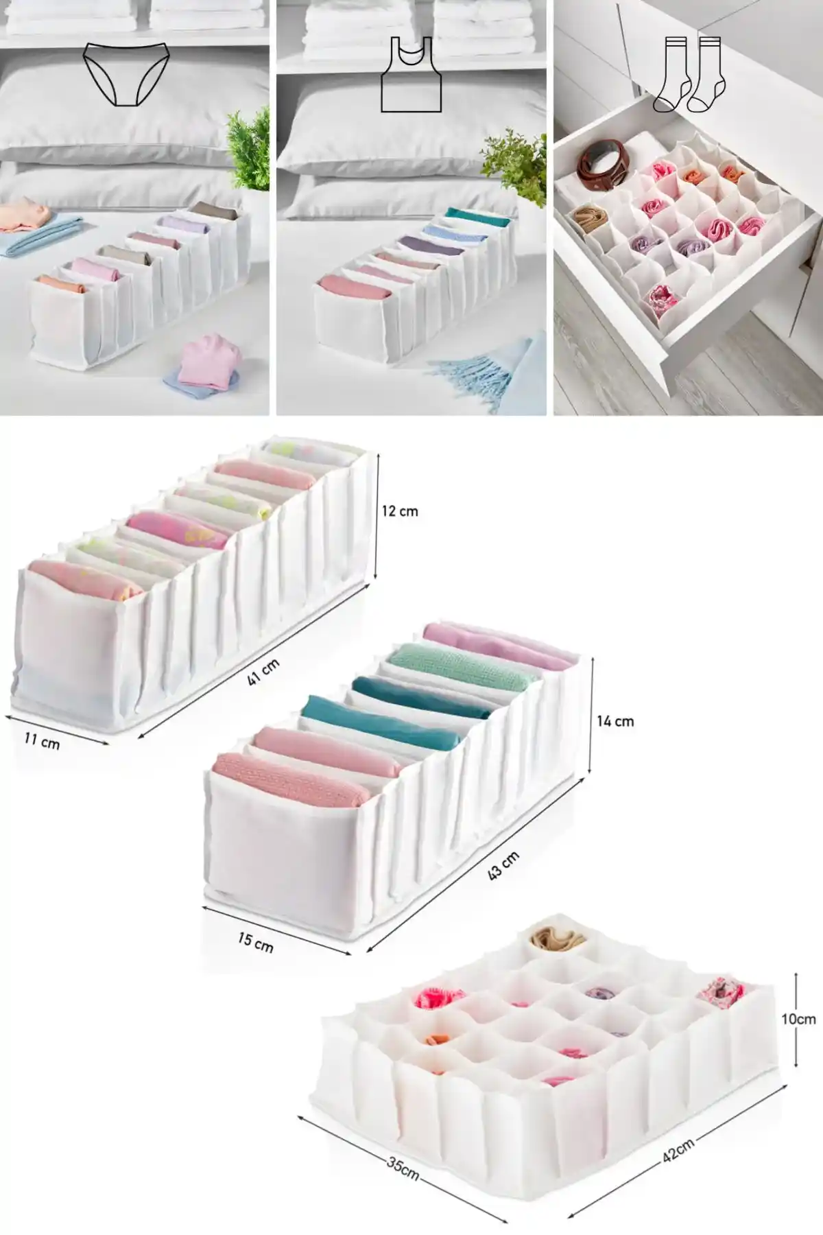 Beyaz Renkli Çekmece İç Düzenleyiciler: Fonksiyonellik ve Estetiğin Uyumuyla Ev Dekorasyonunu Geliştirir