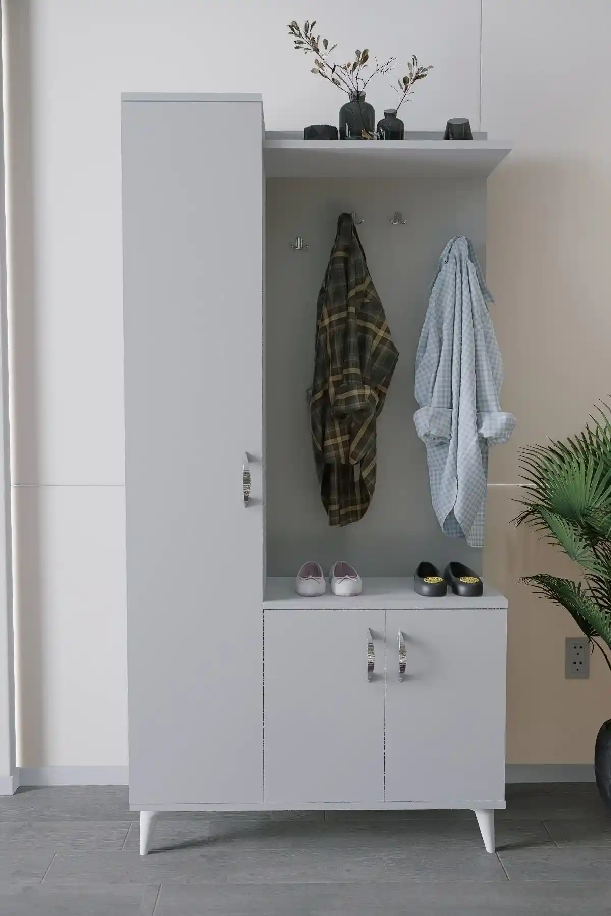 Beyaz Renkli Vestiyer ve Portmanto Seçenekleri: Fonksiyonellik ve Estetiğin Uyumuyla Giriş Alanlarınızı Yenileyin