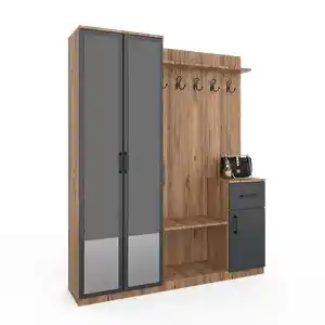 Cam Detaylı Antrasit Portmanto ve Duvar Askılıkları Modern İç Mekanlar İçin Fonksiyonel Çözümler