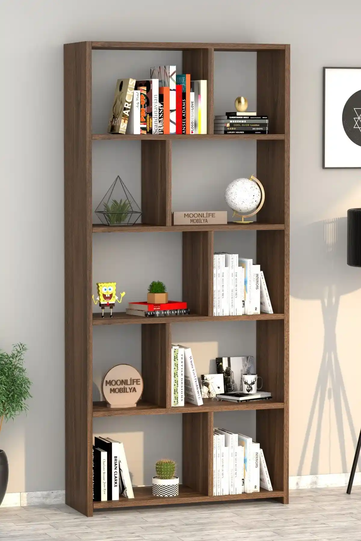 Ceviz Renkli Dayanıklı Kitaplıklar: Estetik ve Uzun Ömürlü Ev Dekorasyonu Seçenekleri