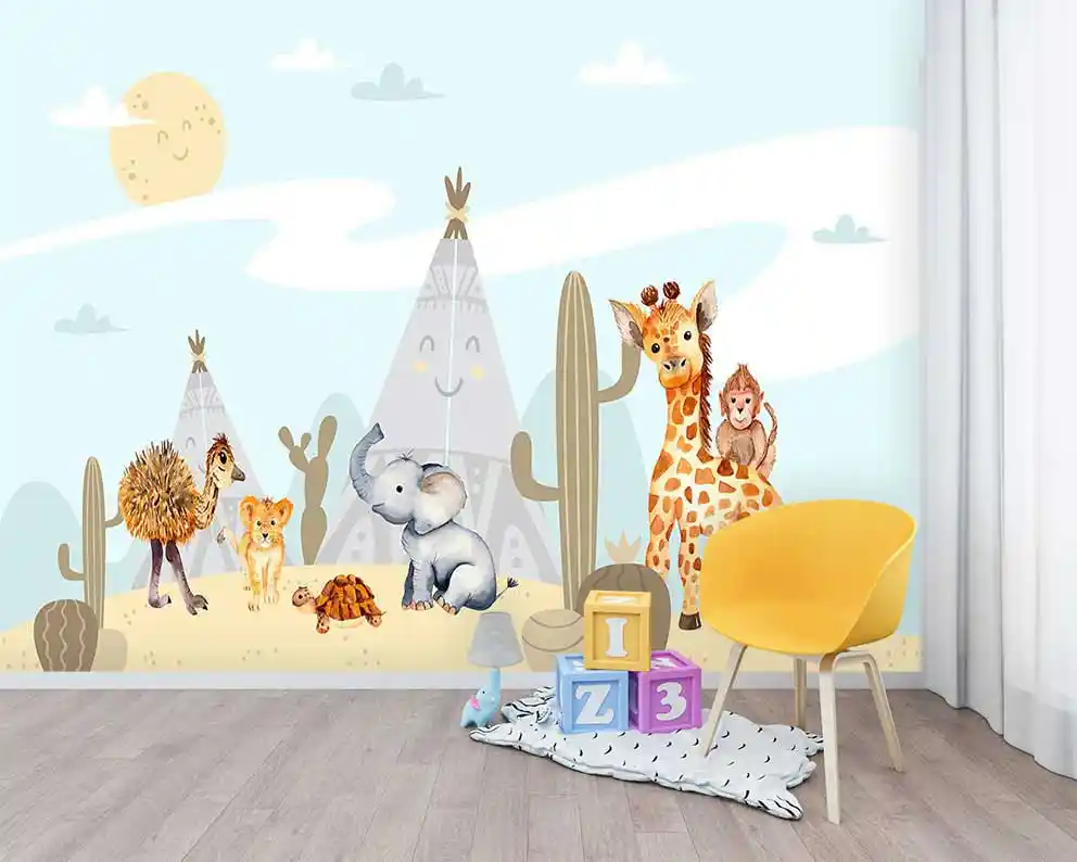 Çocuk Odası Dekorasyonunda Safari ve Geometrik Temalı Tabloların Kullanımı ve Dekorasyon İpuçları