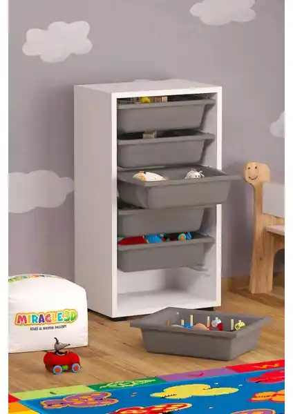 Çocuklar İçin Gri Çok Amaçlı Dolaplar: Güvenlik ve Fonksiyonellik Bir Arada