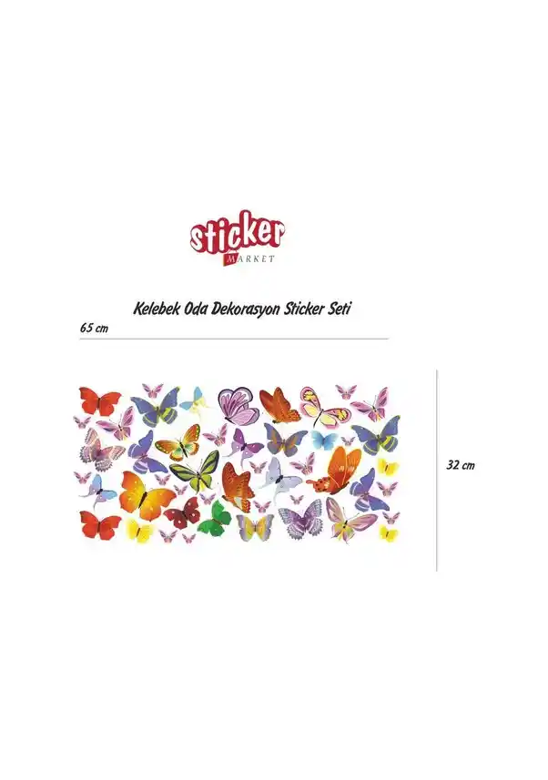 Dayanıklı ve Renkli Kelebek Duvar Sticker Setleri ile Evinize Canlılık Katın