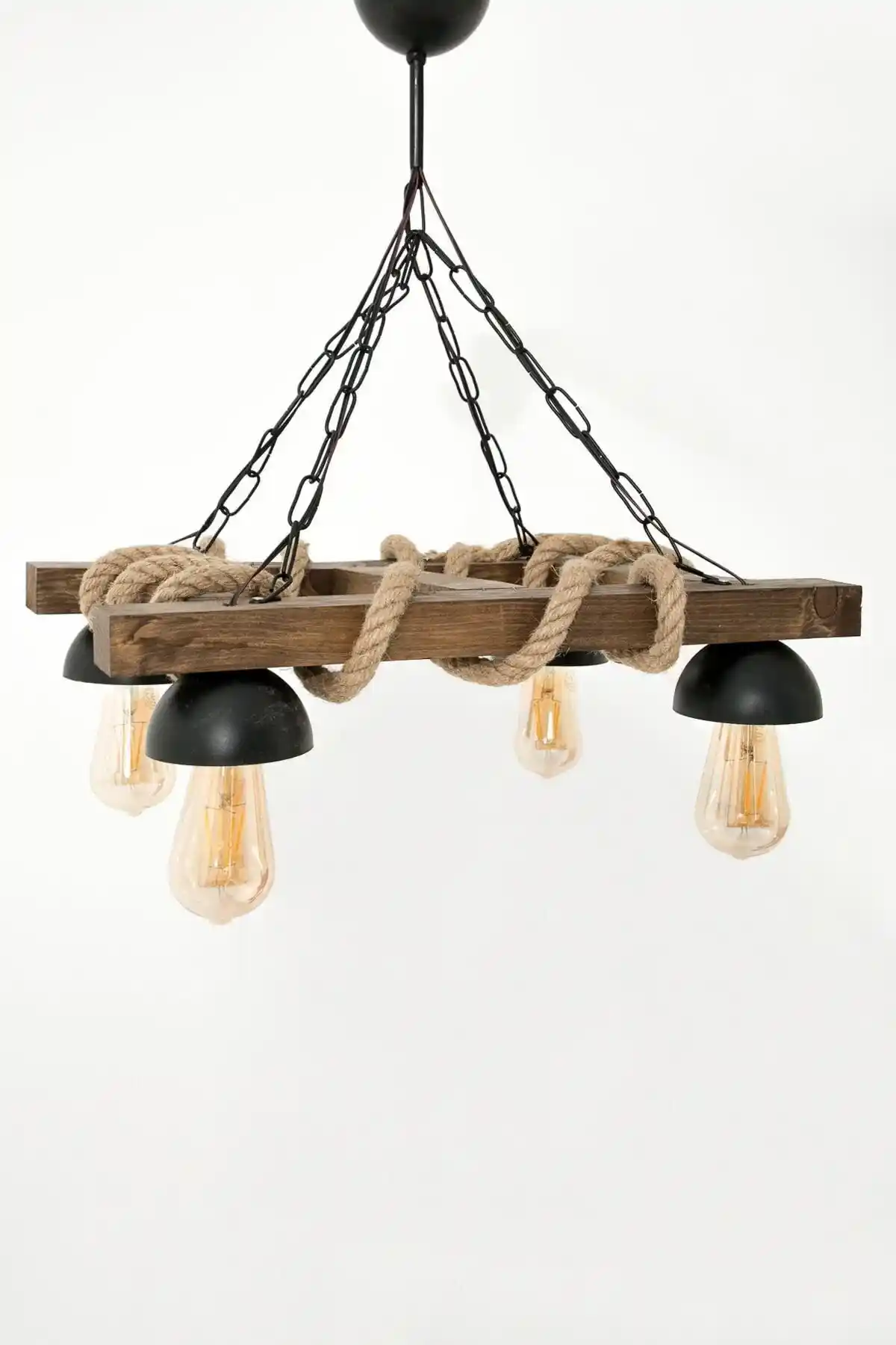 Doğal Ahşap Halatlı Avize ile İç Mekanlarda Sıcak ve Doğal Atmosfer Yaratma Rehberi