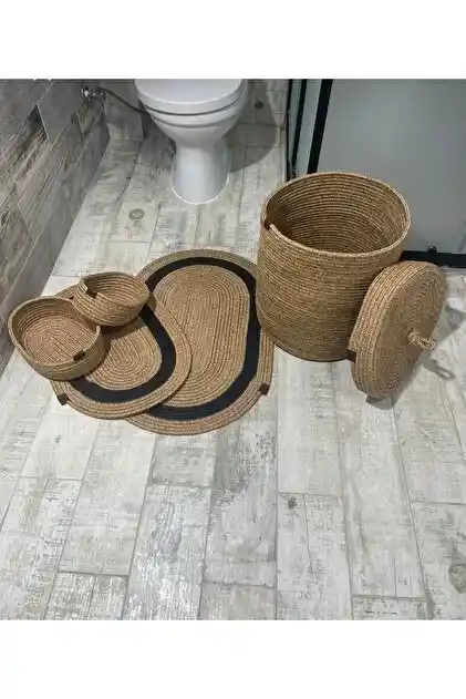 Doğal Jüt Hasır Kullanımıyla Banyo Setlerine Estetik ve Fonksiyonellik Katmak