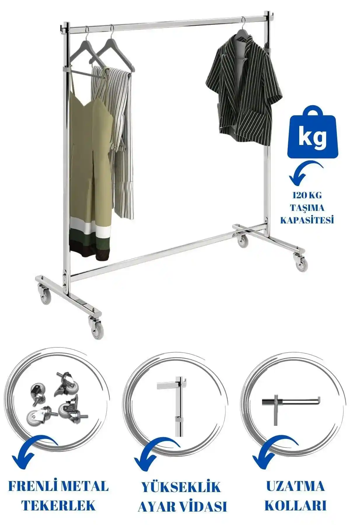Döner Mekanizmalı Ayaklı Kıyafet Askısı: Fonksiyonellik ve Estetik Birlikte