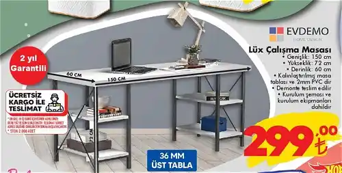 Evde Çalışma Alanları İçin Buket Lux ve Parla Masaları Karşılaştırması