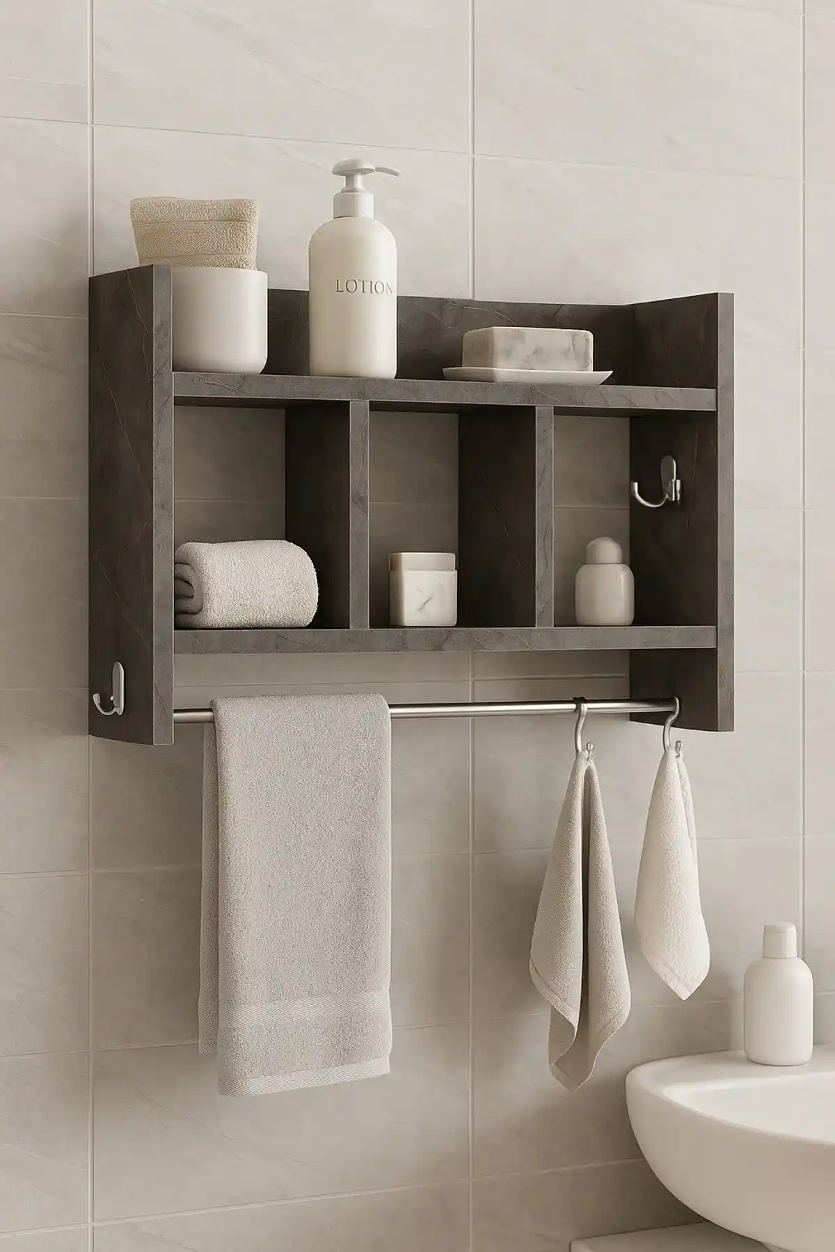 Fonksiyonel ve Alan Tasarruflu Banyo Rafları ile Modern Banyoların Şıklığı