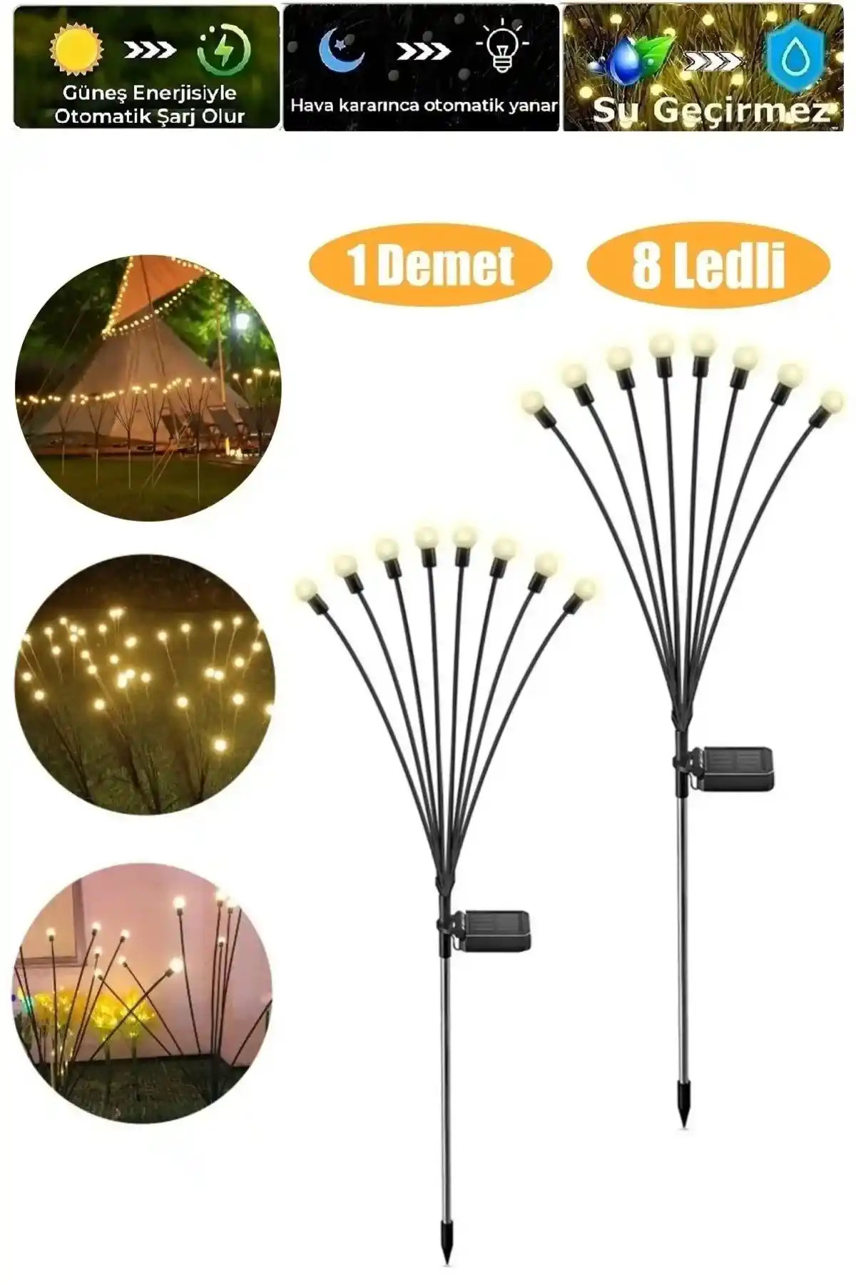 Güneş Enerjili 8 LED'li Bahçe Aydınlatması: Ekonomik ve Sürdürülebilir Dış Mekan Aydınlatma Seçeneği