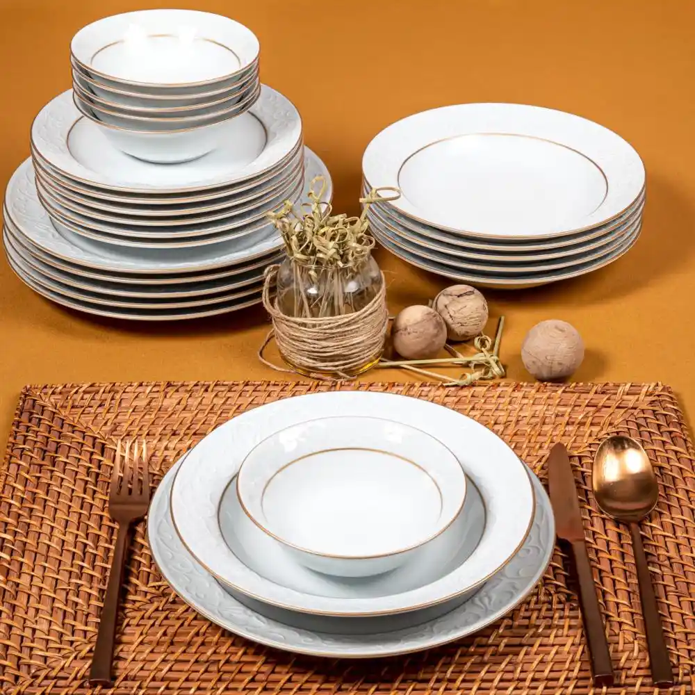 Güzel Tasarımlı 24 Parça Porselen Setleri ile Şık ve Fonksiyonel Sofralar Yaratın