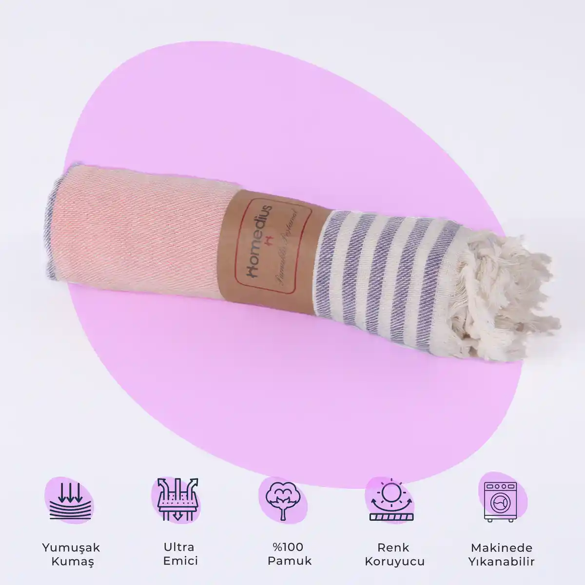 Homedius Estetik Pamuklu Pestemal ile Ev Dekorasyonunda Modern Trendler