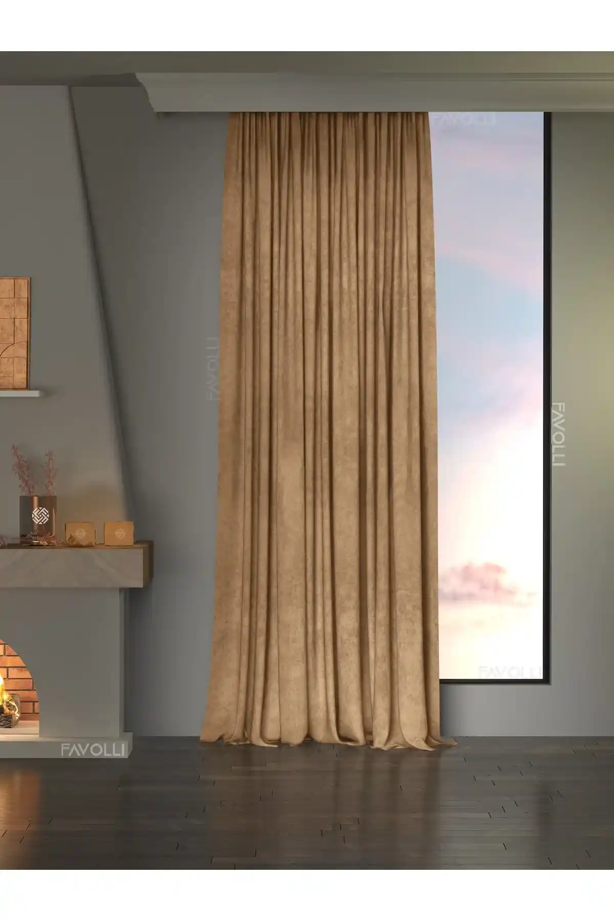 İç Mekan Dekorasyonunda Doğal Çay Rengi Fon Perdelerin Avantajları ve Kullanım İpuçları