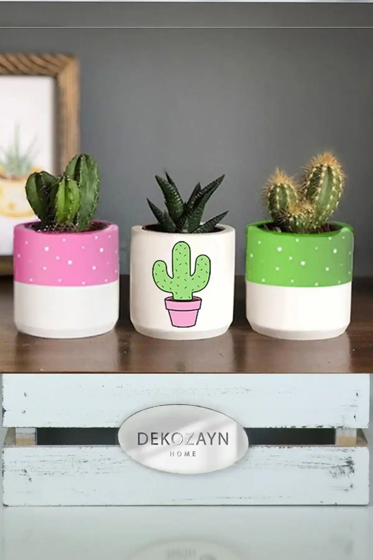 Kaktüs Desenli Saksı Üçlü Setleri: Modern ve Doğal Dekorasyon İçin Uygun Seçenekler