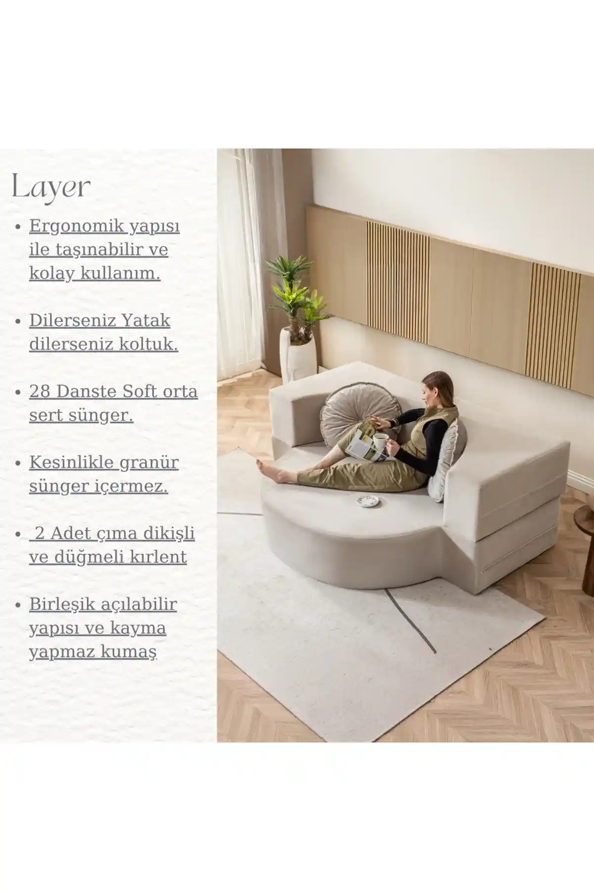 Konforlu ve Çok Amaçlı Hodbehod Yatak Koltukları Modern Evler İçin Uygun Çözüm