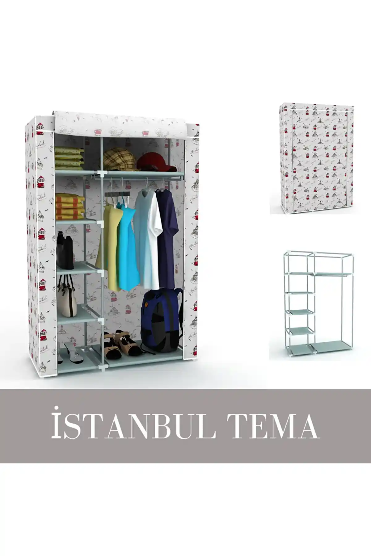 Kumaş Dolaplarda Yandan Raflı Düzenleme ile Fonksiyonellik ve Estetiğin Birleşimi