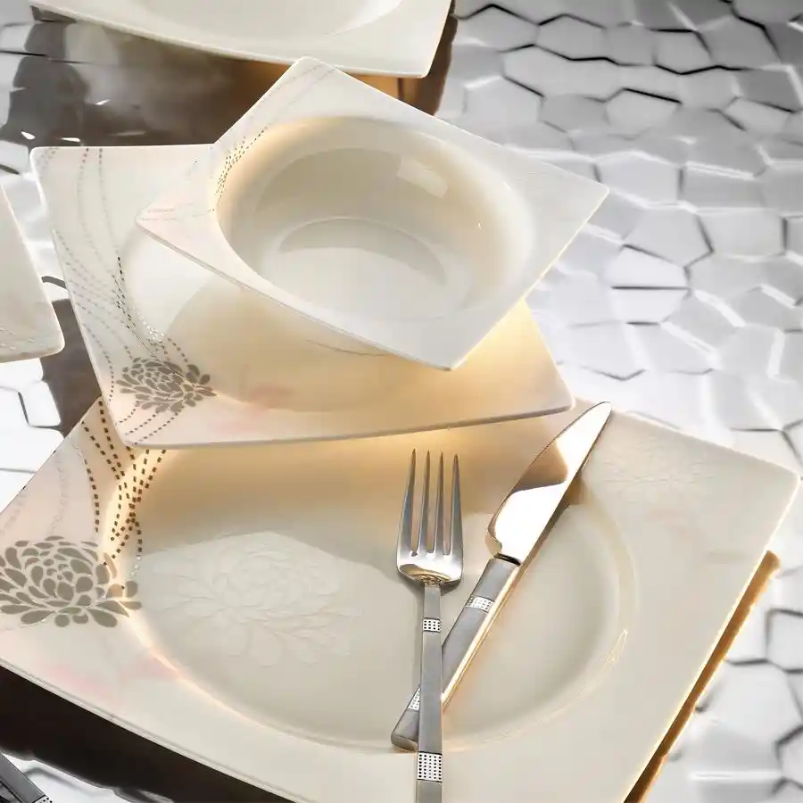 Kütahya Porselen Square Bone Model Yemek Takımı: Estetik ve Dayanıklılık Bir Arada