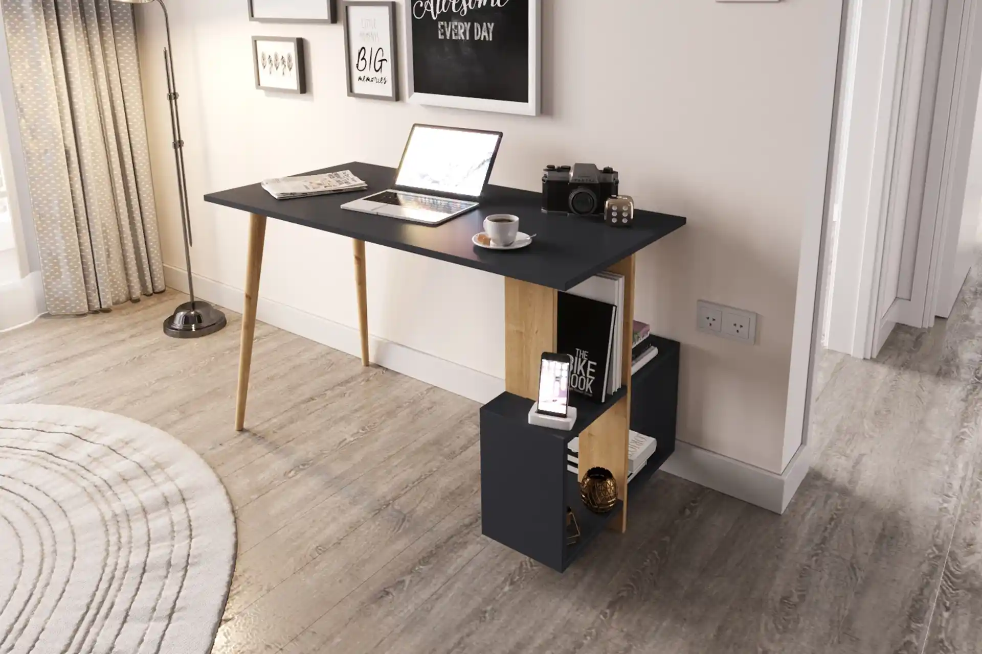 Lagomood Yan Çalışma Masası Modeli: Tasarım ve Fonksiyonellik Analizi