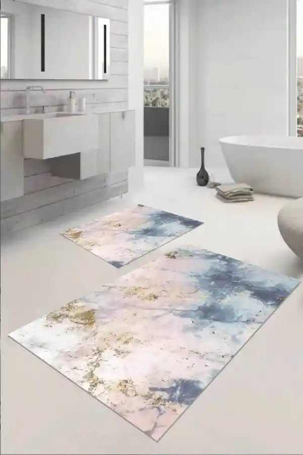 Mermer Desenli Banyo Halıları: Şık ve Dayanıklı Modern Dekorasyon Seçenekleri