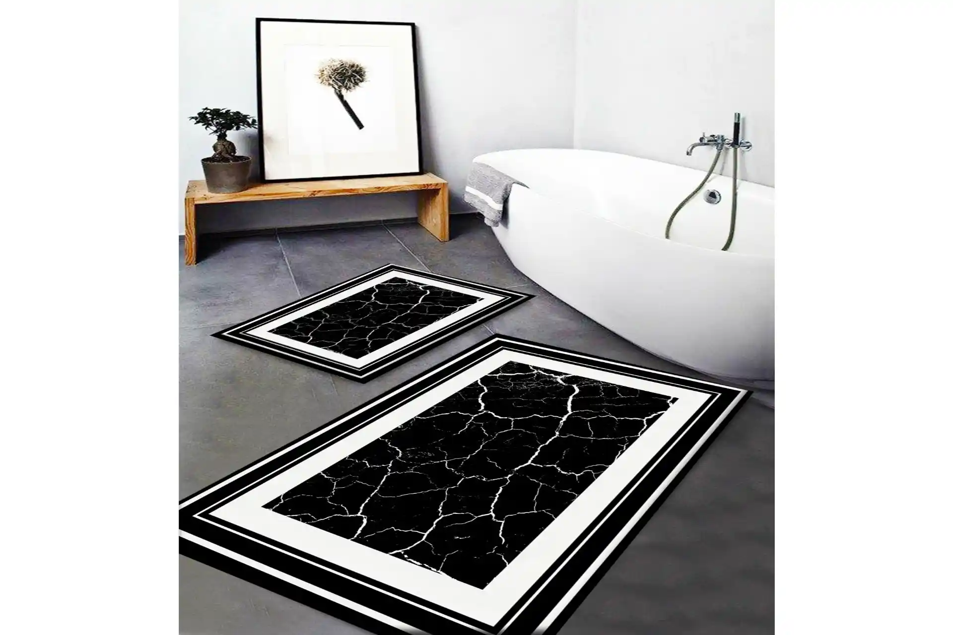 Mermer Desenli Banyo Halısı: Estetik ve Fonksiyonelliği Bir Arada Sunan Modern Tasarımlar